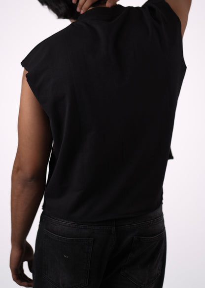 BLACK APEX CUT OFF TANK